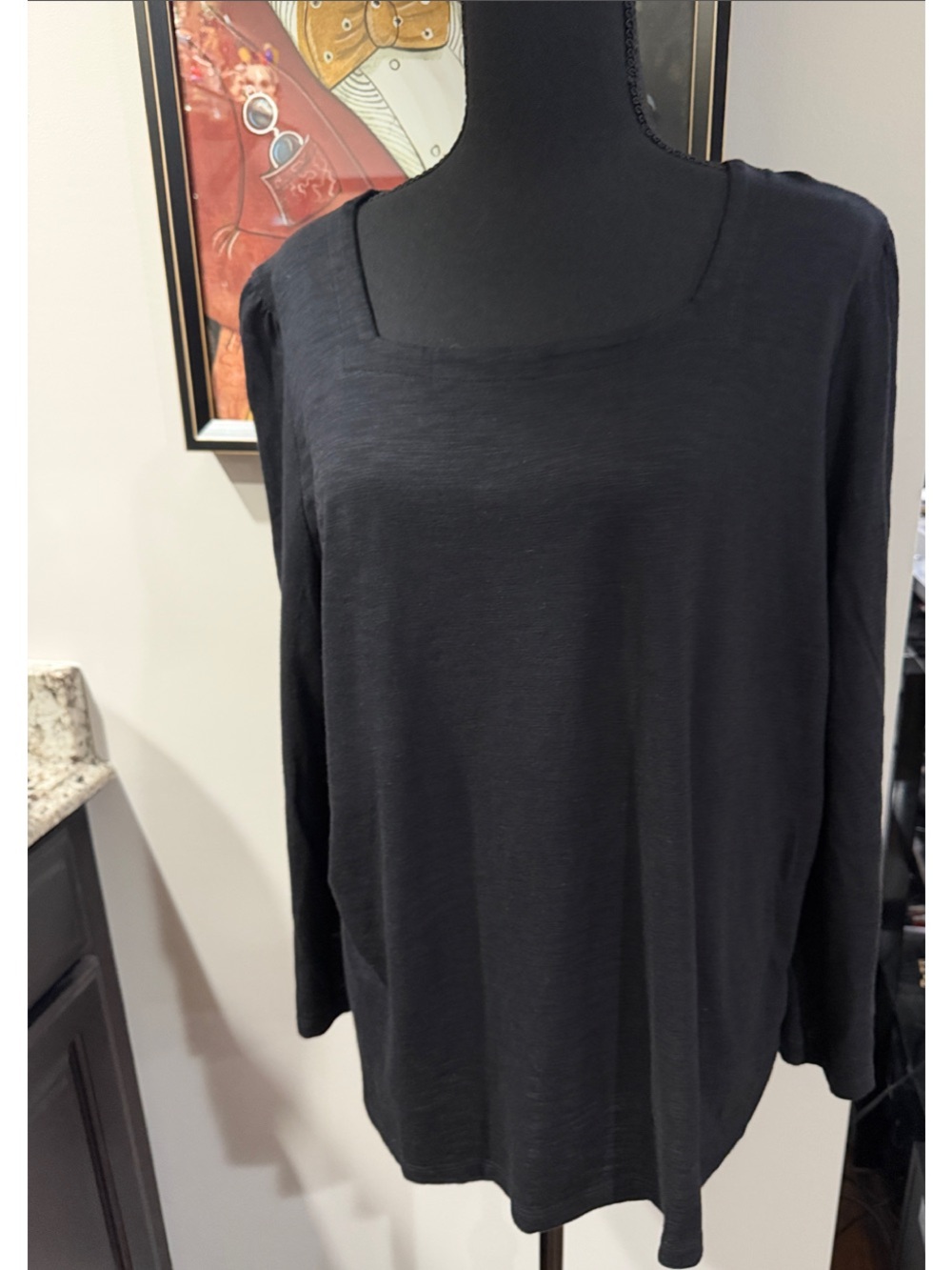 Chico Classic Black Long-Sleeve Women's Top Size 3 US XL excellent condition